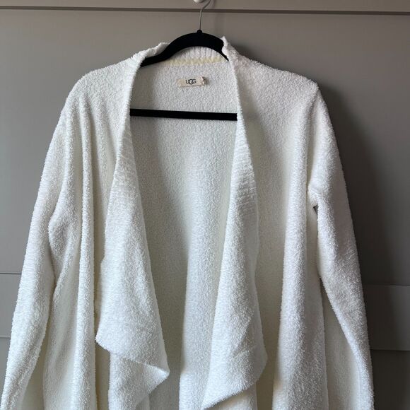 Ugg Phoebe Wrap Cardigan White Womens Sz Small Sweater Knit Draped Cardigan Soft - Picture 4 of 13